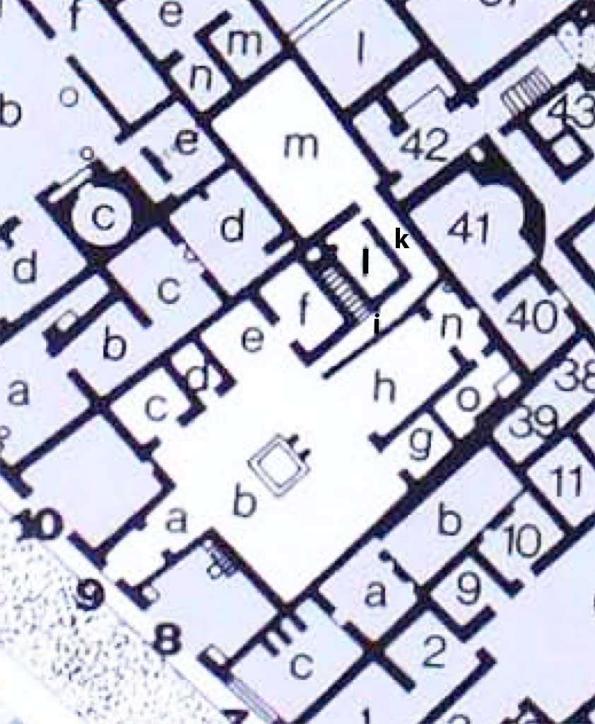 I.4.9 Pompeii. Plan after PPM plan of I.4.9.